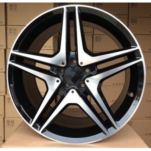 R19x9.5  5X112  ET  35  66.6  BY496  Black Polished+Powder Coating (MBPC)  For MER  (P)  (Rear+Front)