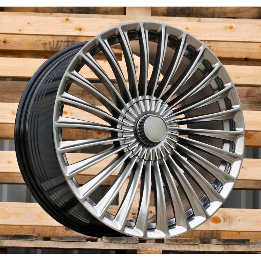 R19x9.5  5X112  ET  45  66.6  FBX202  Hyper Black (HB)  For MER  (P2+P1)  (HYBRID FORGED Rear+Front)