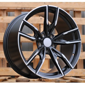 R19x9.5  5X120  ET  40  72.6  I5478  Black Polished Half Matt (MBHM)  For BMW  (P1)  ((AKC 110 Eur)Rear+Front)