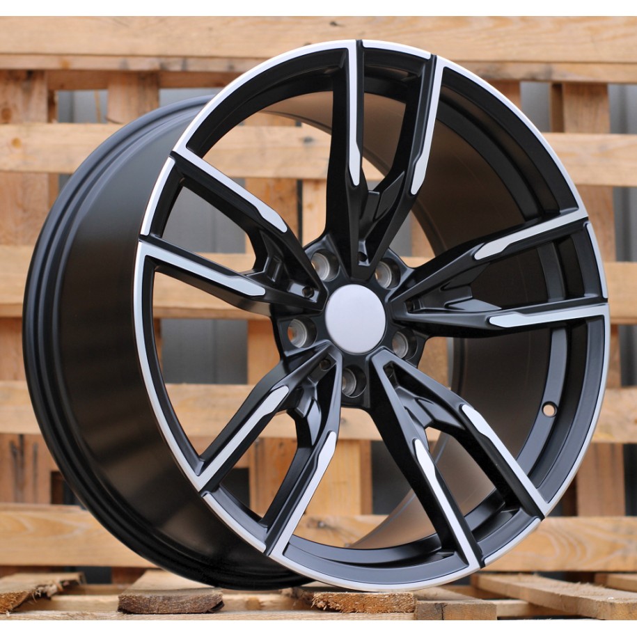 R19x9.5  5X120  ET  40  72.6  I5478  Black Polished Half Matt (MBHM)  For BMW  (P1)  ((AKC 110 Eur)Rear+Front)