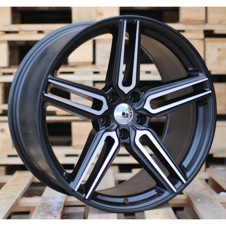 R20x10  5X112  ET  38  66.5  B1382  (HX015)  Black Polished Half Matt (MBHM)  For HAXER  (K7)  ((AKC 110 Eur) Rear+Front)