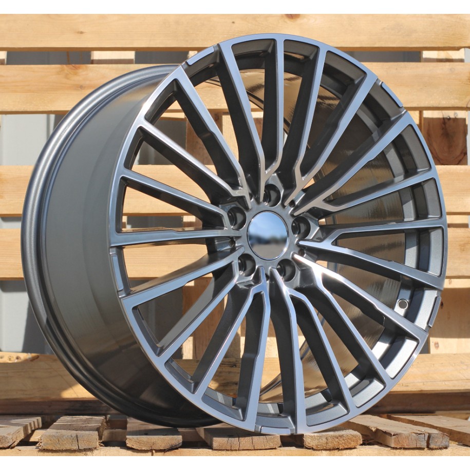 R20x10  5X112  ET  41  66.6  B5569  Grey Polished (MG)  For BMW  (P)  (Rear+Front)