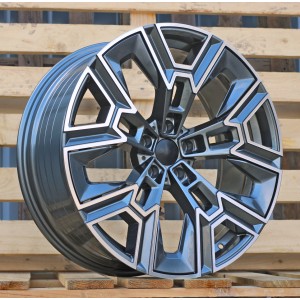 R20x10  5X112  ET  46  66.6  HF5220  Grey Polished (MG)  For BMW  (K3)  (HYBRID FORGED Rear+Front)