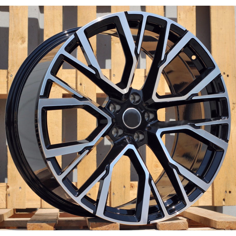 R20x10.5  5X112  ET  40  66.6  B5769  Black Polished+Powder Coating (MBPC)  For BMW  (K2)  (Rear+Front)