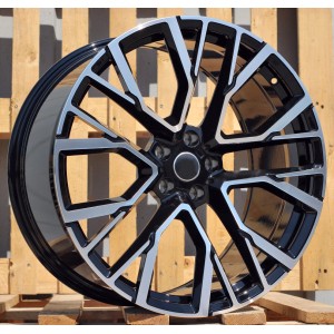 R20x10.5  5X112  ET  40  66.6  B5769  Black Polished (MB)  For BMW  (K2)  (Rear+Front)