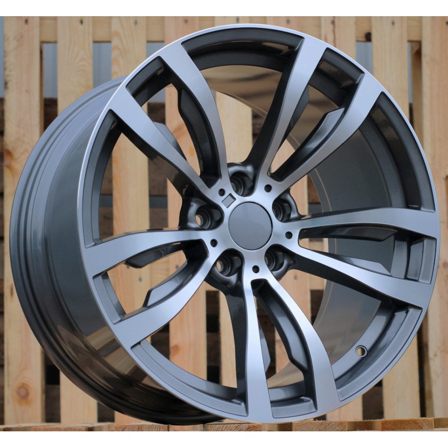 R20x11  5X120  ET  37  74.1  B1057  Grey Polished (MG)  For BMW  (P+Z3)  (Rear+Front)