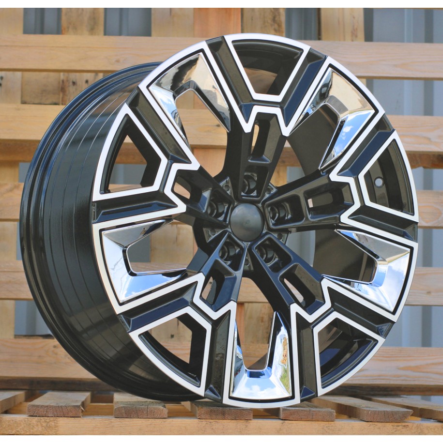 R20x8.5  5X112  ET  25  66.6  HF5220  Black Polished (MB)  For BMW  (K3+P2)  (HYBRID FORGED Rear+Front)