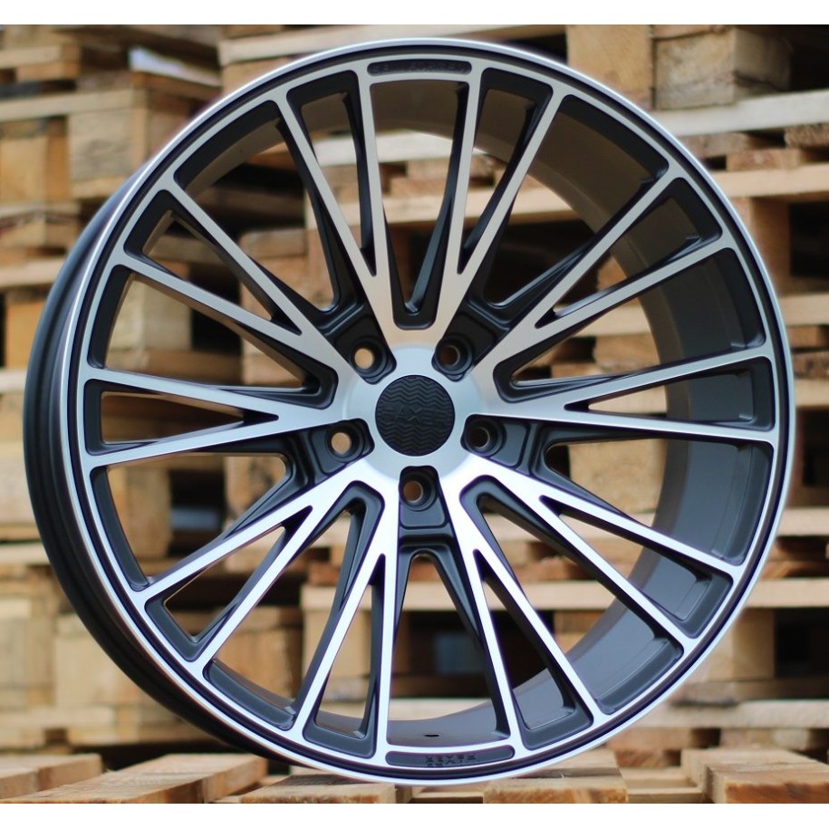 R20x8.5  5X112  ET  26  66.6  HX040  Black Polished Half Matt+Powder Coating (MBHMPC)  For HAXER  (P1)  ())