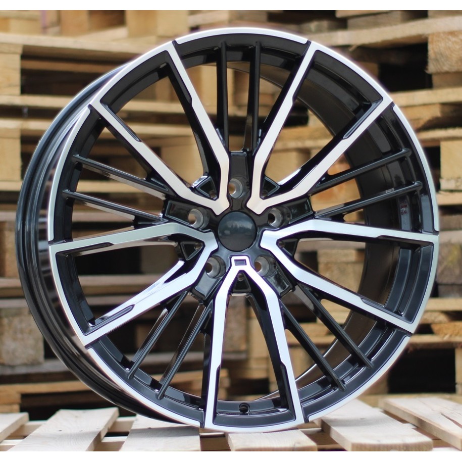 R20x8.5  5X112  ET  26  66.6  I5498  Black Polished (MB)  For BMW  (K7)  (Rear+Front)