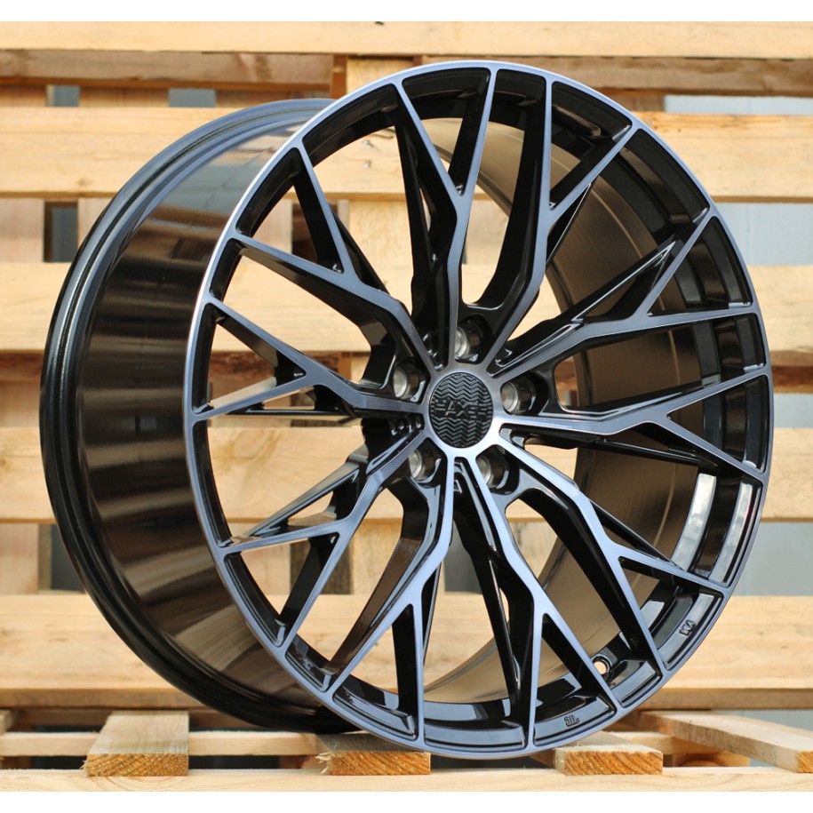R20x8.5  5X112  ET  35  66.6  HX042  (IN0387)  Black+Tinted Face (BLTF)  For HAXER  (K7+Z6+Z5+Z7)  (Front+Rear)