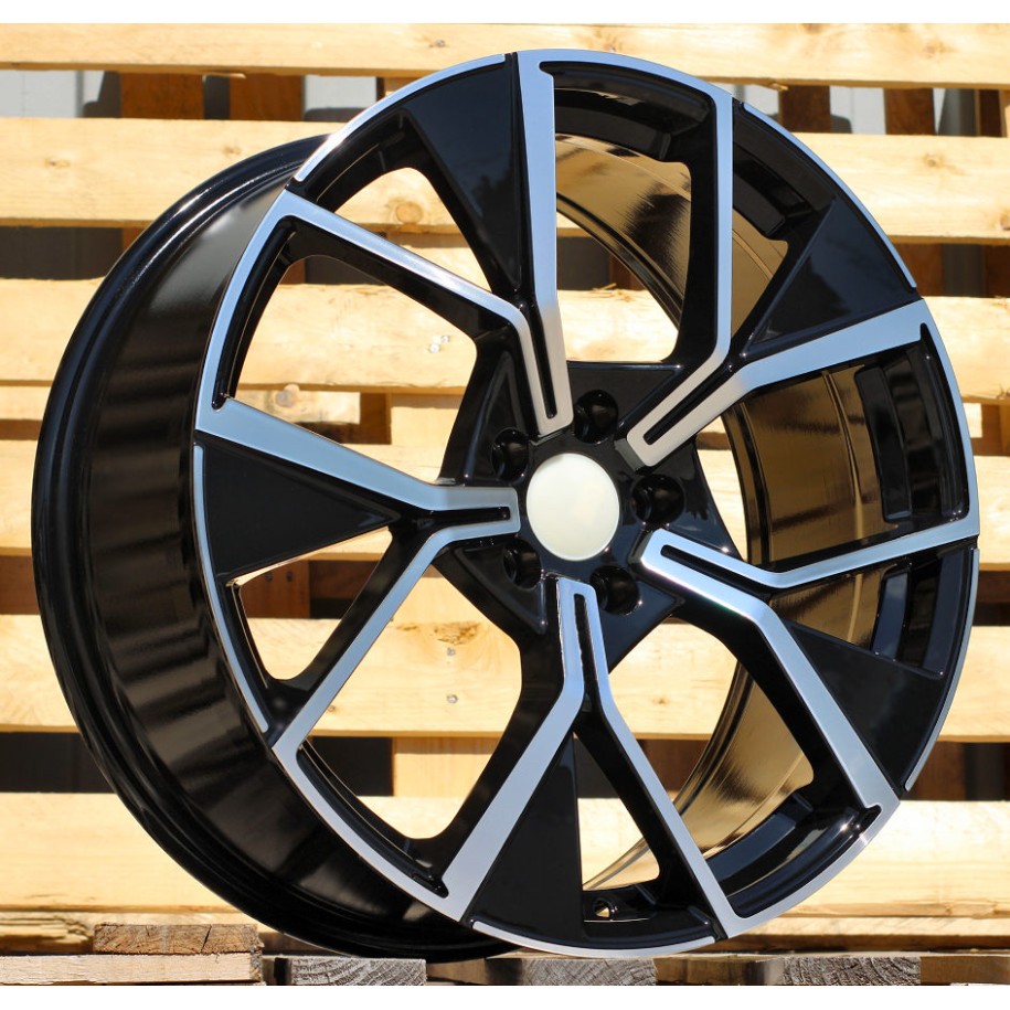 R20x8.5  5X112  ET  38  57.1  Y1196  Black Polished (MB)  For VW  (K2+P)  (New Tiguan)