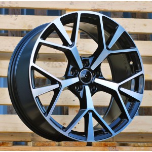 R20x8.5  5X112  ET  38  66.5  3S1385  Black Polished (MB)  For AUD  (K4)  (HYBRID FORGED New Q3)
