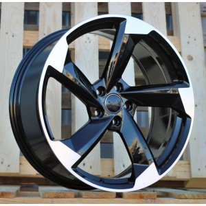 R20x8.5  5X112  ET  40  66.5  FBX390  Black Polished (MB)  For AUD  (K3)  (HYBRID FORGED)