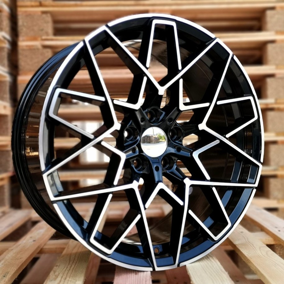 R20x8.5  5X120  ET  25  72.6  A1344  Black Polished+Powder Coating (MBPC)  For BMW  (P)  (Rear+Front)