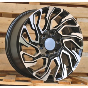 R20x8.5  6X139.7  ET  25  106.1  H964F  Black Polished (MB)  For TOYOT  (Z6)  (HYBRID FORGED)