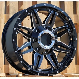 R20x9  10X114/127  ET  0  87.1  L1447  Black (BL)  For 4X4  (K3)  (Milling)