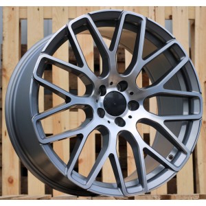R20x9.5  5X112  ET  35  66.5  AT967  (IN0186)  Grey Polished (MG)  For MER  (K7)  (BRABUS Style Rear+Front)