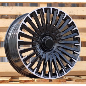 R20x9.5  5X112  ET  38  66.6  YF0425  Black Polished (MB)  For MER  (M)  (HYBRID FORGED Rear+Front)