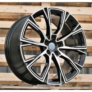 R20x9.5  5X112  ET  40  66.5  H3122F  Black Polished (MB)  For BMW  (K8)  (HYBRID FORGED Rear+Front)