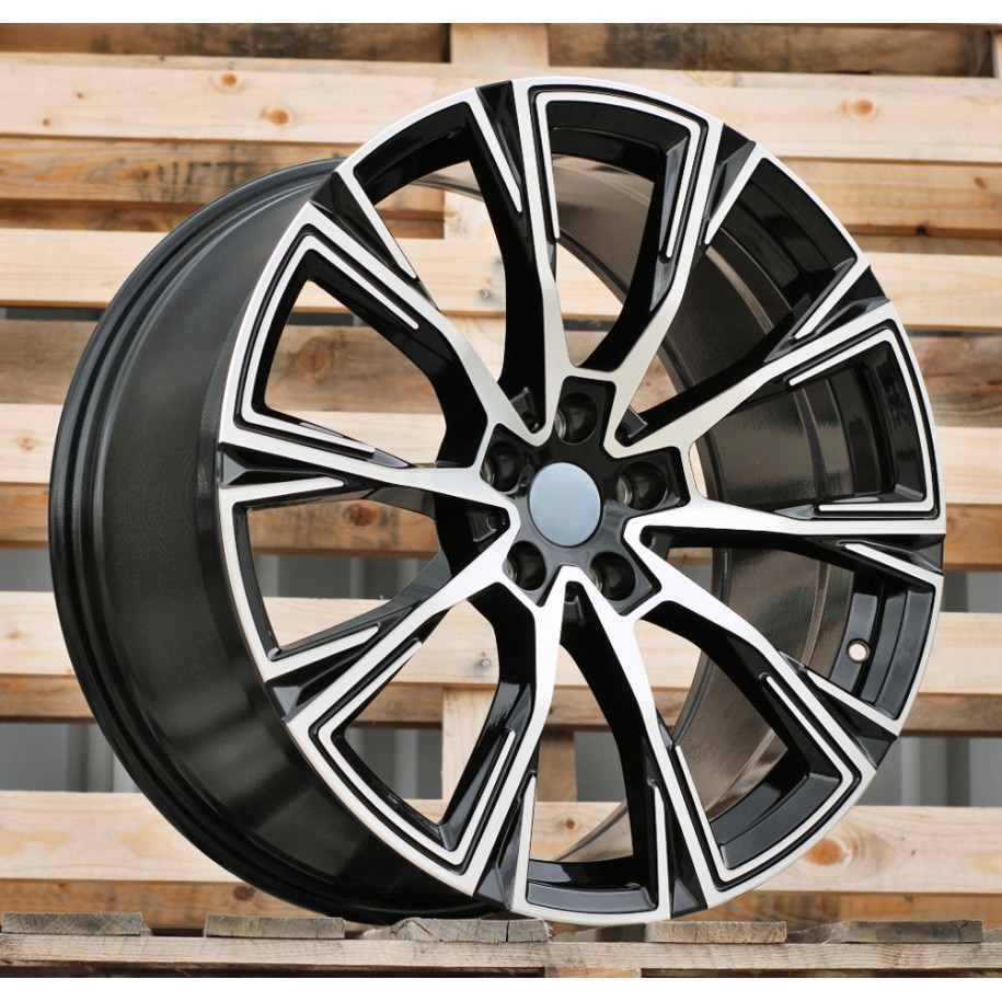 R20x9.5  5X112  ET  40  66.5  H3122F  Black Polished (MB)  For BMW  (K8)  (HYBRID FORGED Rear+Front)