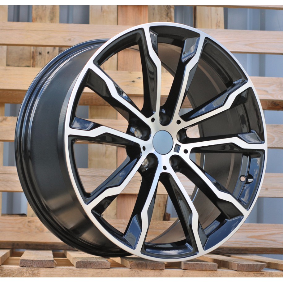 R20x9.5  5X112  ET  43  66.6  H3263F  Black Polished (MB)  For BMW  (Z6)  ((X3) HYBRID FORGED (Rear+Front))