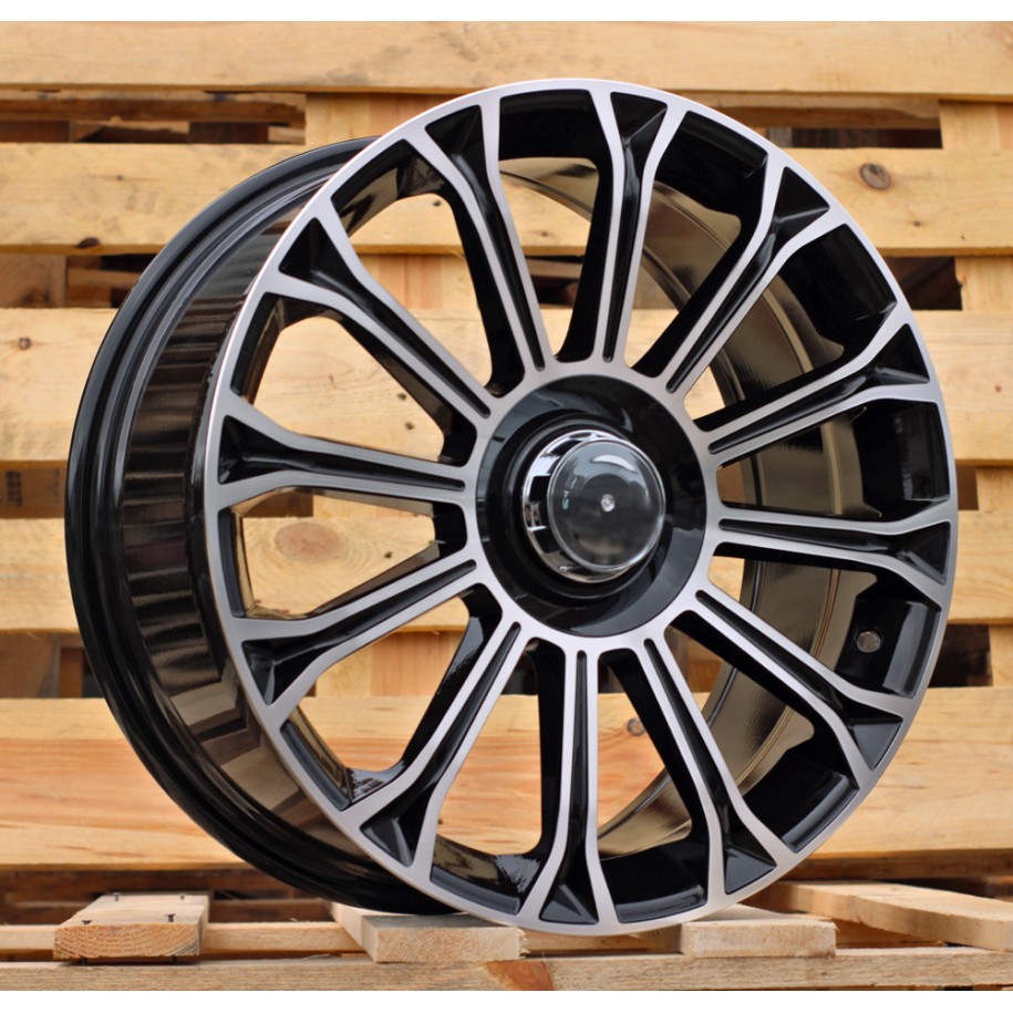 R20x9.5  5X112  ET  43  66.6  FBX003  (H3153F)  Black Polished (MB)  For MER  (K7)  (HYBRID FORGED Rear+Front)