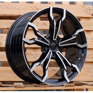 R20x9.5  5X112  ET  43  66.6  YF5596  Black Polished (MB)  For BMW  (Z6)  ((X3) HYBRID FORGED Rear+Front)