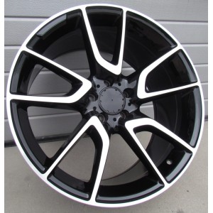 R20x9.5  5X112  ET  45  66.6  B1303  (IN5450)  Black Polished (MB)  For MER  (K3)  (Rear+Front)
