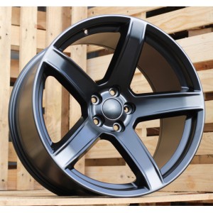 R20x9.5  5X115  ET  15  71.5  B1671  Black Half Matt (BLHM)  For DODGE  (Z1)  (Rear+Front)