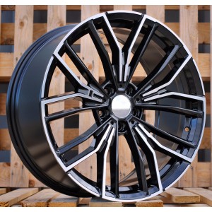 R20x9.5  5X120  ET  38  72.6  B5964  (IN5537)  Black Polished (MB)  For BMW  (P2)  (Rear+Front)