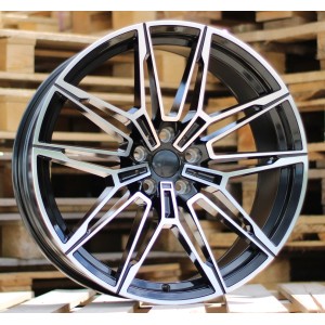 R20x9.5  5X120  ET  38  72.6  I0294  Black Polished (MB)  For BMW  (K7+P1+P2)  (Rear+Front)