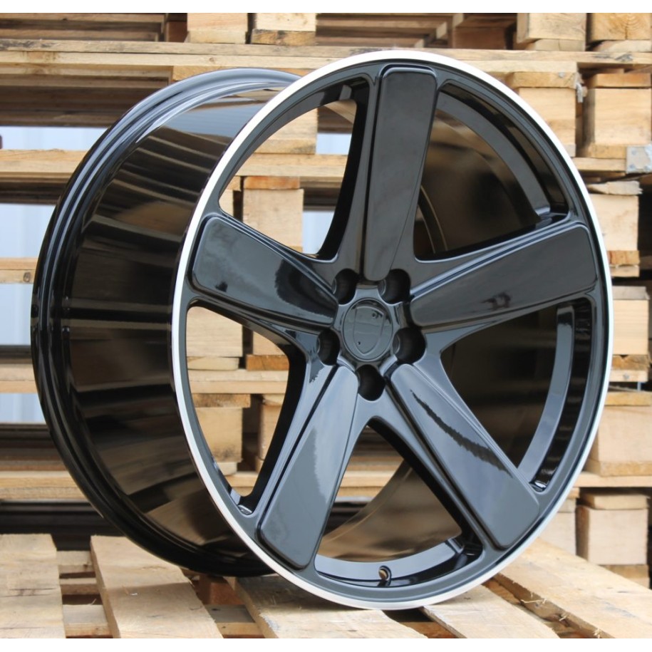 R21x10  5X112  ET  19  66.5  FE023  (BY1120)  Black+Polished Lip (BLPL)  For PORCH  (Z2)  (REAR+FRONT)