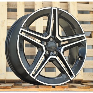 R21x10  5X112  ET  45  66.5  FBX142  (H3067F)  Black Polished (MB)  For MER  (Z3+M)  (HYBRID FORGED Rear+Front)