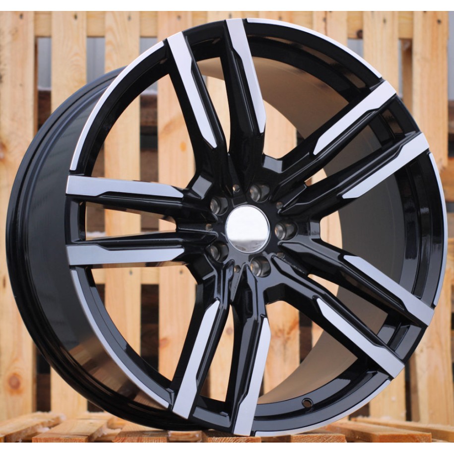 R21x10.5  5X112  ET  43  66.6  FE246  Black Polished (MB)  For BMW  (P2)  ((AKC 150 Eur) X5/X6)