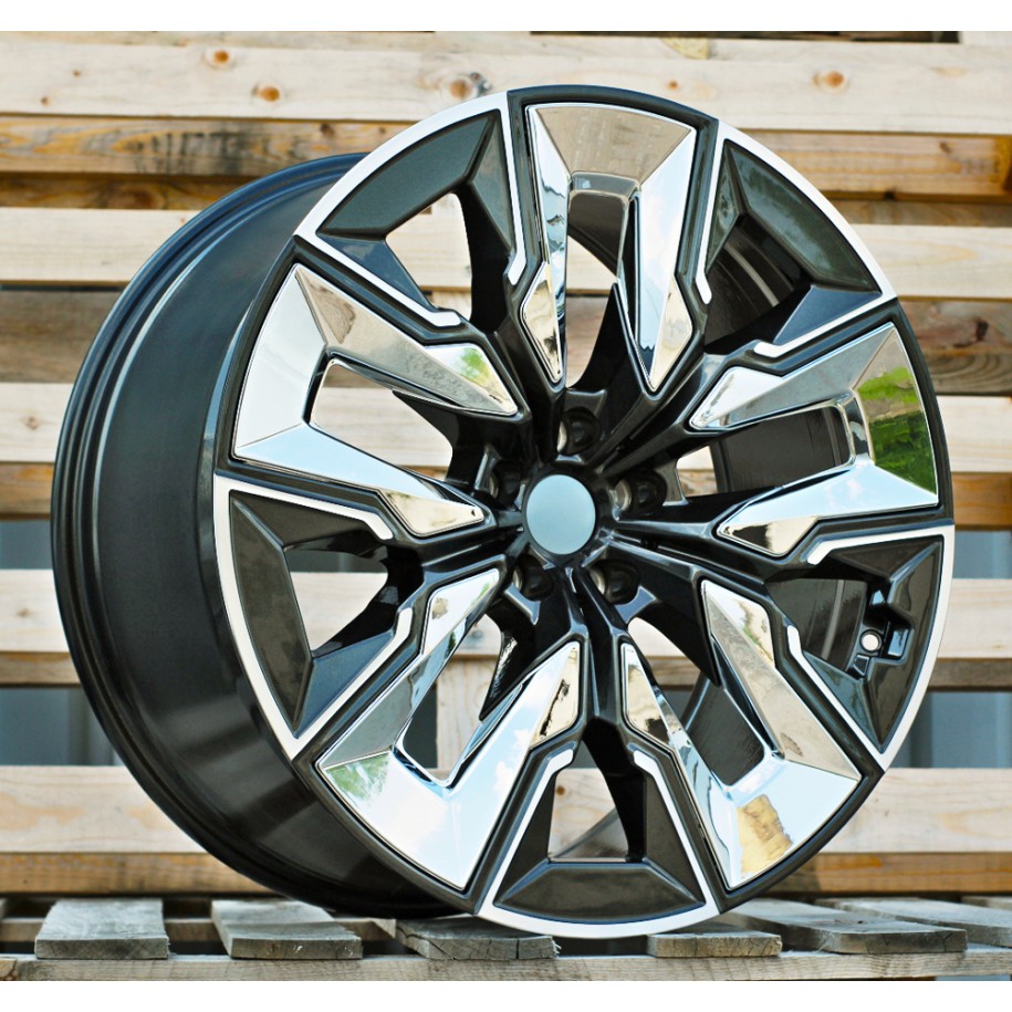 R21x10.5  5X112  ET  44  66.5  H3447F  Grey Polished (MG)  For BMW  (K8)  (HYBRID FORGED Rear+Front)