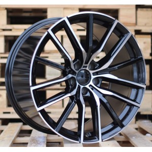 R21x10.5  5X120  ET  40  74.1  H5032  Black Polished (MB)  For BMW  (P1)  (Rear+Front)