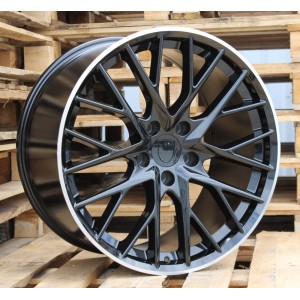 R21x11  5X130  ET  60  71.6  B5541  (TXRGW1847)  Black+Polished Lip (BLPL)  For PORCH  (K3)  (FORGED (Rear+Front))