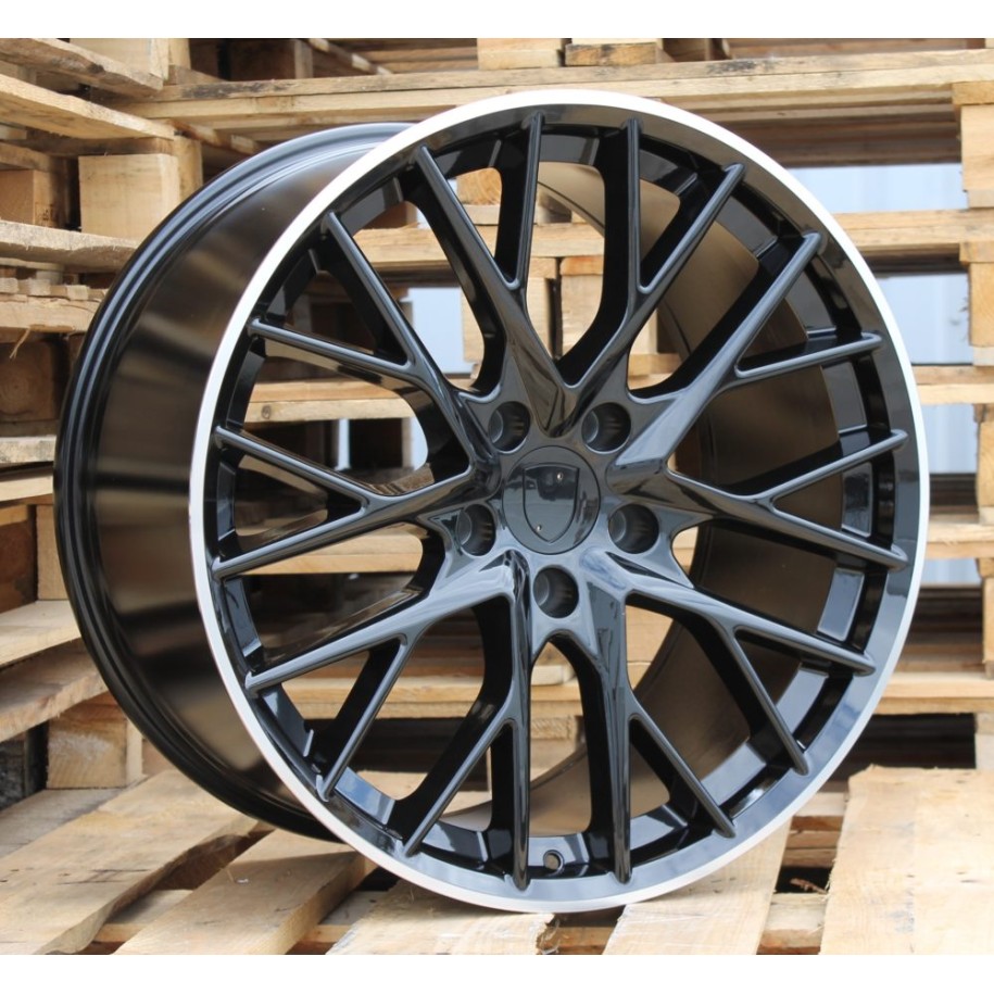 R21x11  5X130  ET  65  71.6  B5541  (TXRGW1847)  Black+Polished Lip (BLPL)  For PORCH  (K3)  (FORGED (Rear+Front))