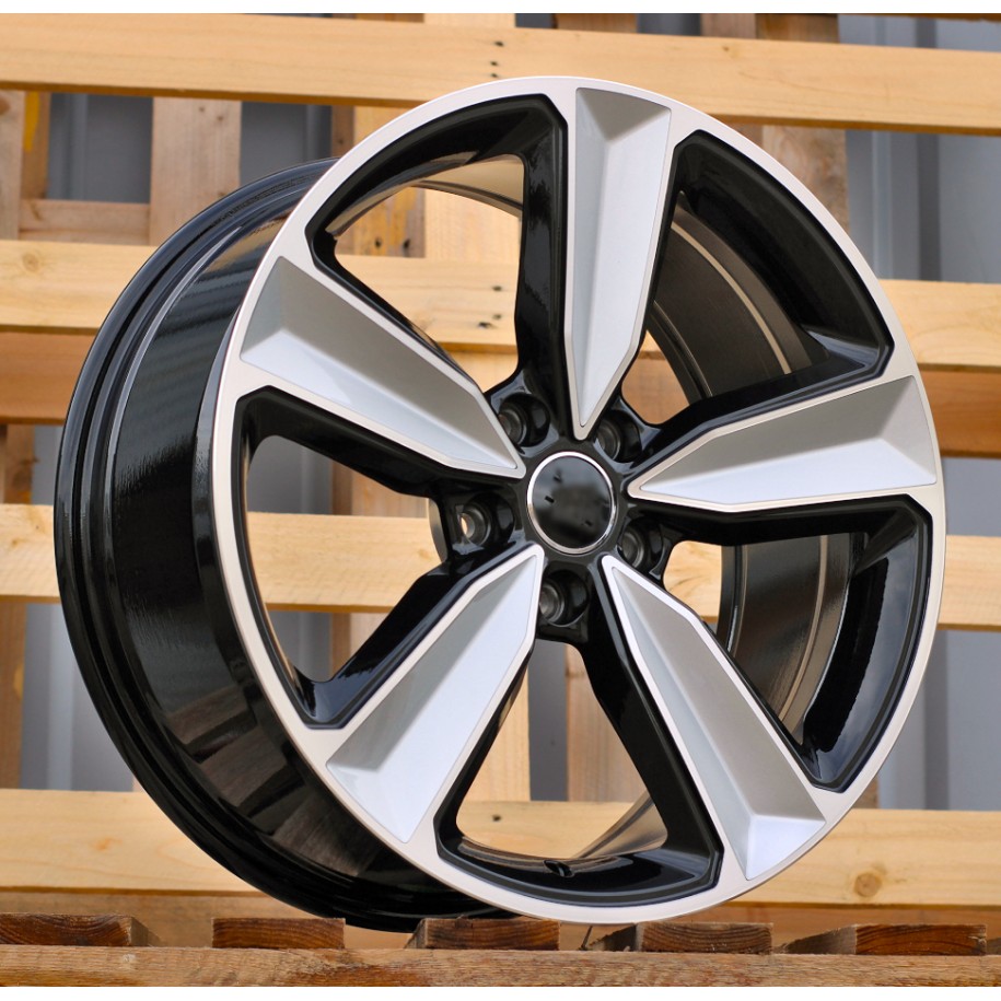 R21x9  5X112  ET  30  66.5  A5470  (FBX057)  Black Polished (MB)  For AUD  (P2)  (Milling HYBRID FORGED)