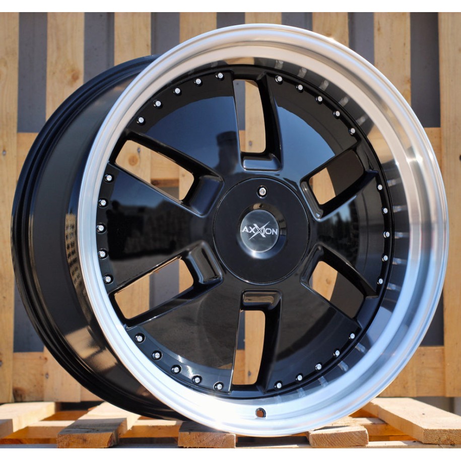 R21x9  5X112  ET  40  66.6  AT674  (LU1831)  Black+Polished Lip (BLPL)  For MER  (K3)  ((AKC 100 Eur)MONOBLOCK Rear+Front)