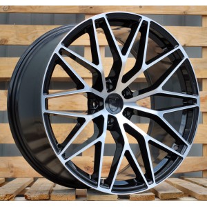R21x9.5  5X130  ET  46  71.6  FB1705  Black Polished (MB)  For PORCH  (K7)  (FORGED (Rear+Front))