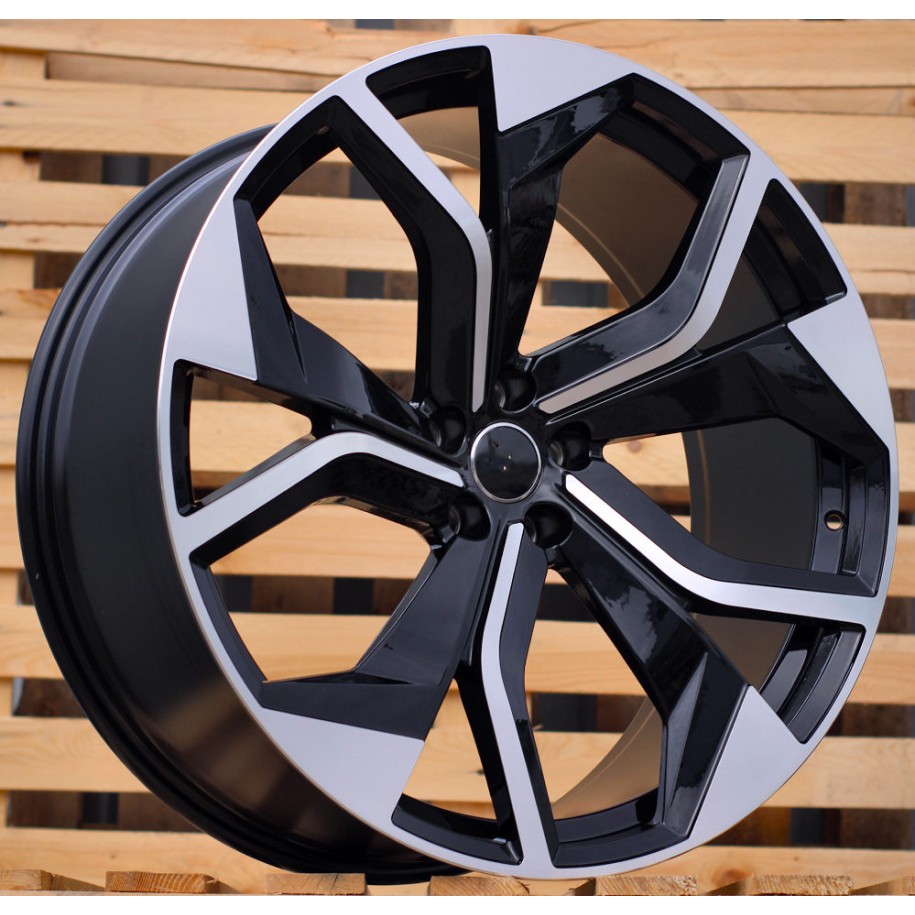 R22x10  5X112  ET  21  66.5  B1637  (FBX148)  Black Polished (MB)  For AUD  (Z3)  (HYBRID FORGED)