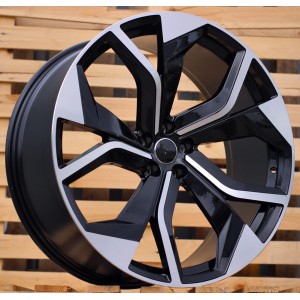 R22x10  5X112  ET  26  66.5  B1637  (FBX148)  Black Polished (MB)  For AUD  (P2)  (HYBRID FORGED)