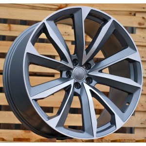 R22x10  5X112  ET  26  66.5  B5815  Grey Polished+Powder Coating (MGPC)  For AUD  (P)  (New Q7)