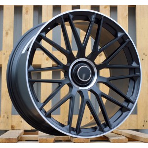 R22x10  5X112  ET  45  66.56  XFRGW5570  (FB1028J)  Black Matt+Polished Lip (BMPL)  For MER  (K7)  (FORGED (Rear+Front))
