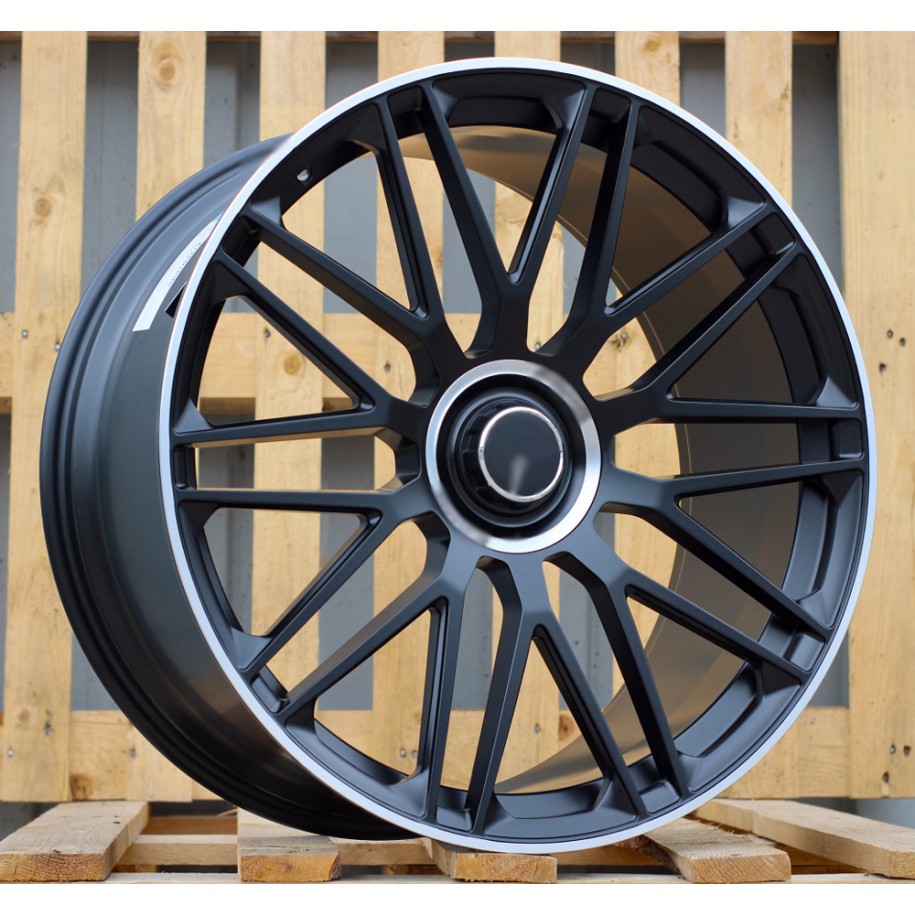 R22x10  5X112  ET  45  66.56  XFRGW5570  (FB1028J)  Black Matt+Polished Lip (BMPL)  For MER  (K7)  (FORGED (Rear+Front))