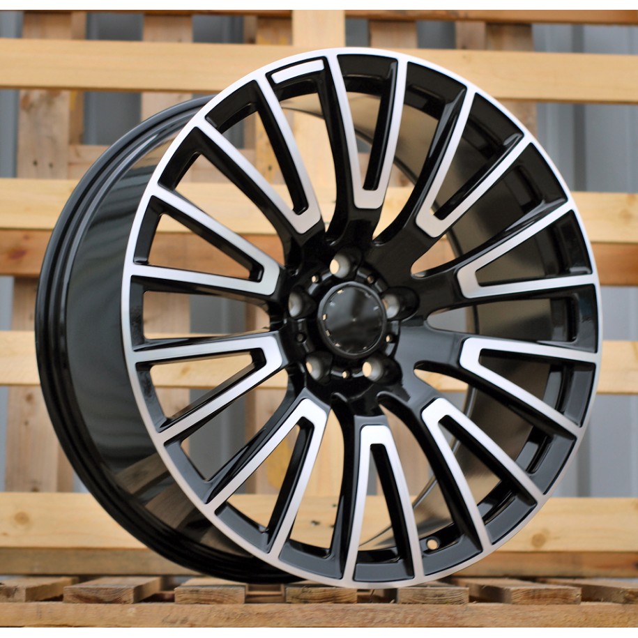 R22x10  5X130  ET  36  84.1  F1070  Black Polished (MB)  For MER  (P1)  (HYBRID FORGED)