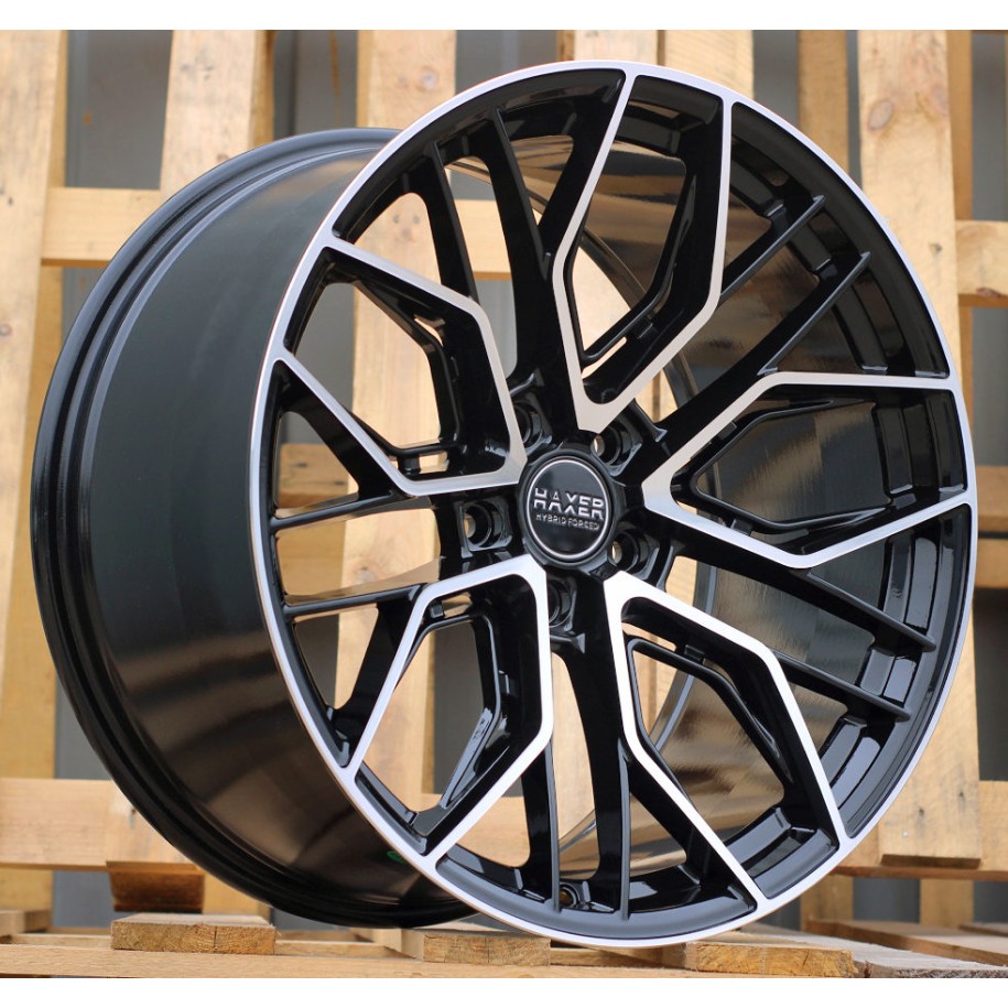 R22x10.5  5X112  ET  20  66.5  HX015F  (3S5981)  Black Polished (MB)  For HAXER  (P2)  (HYBRID FORGED)