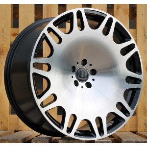R22x10.5  5X112  ET  38  66.6  XE629  Black Polished (MB)  For MER  (K4+P1)  (HYBRID FORGED New BRABUS (Front+Rear))