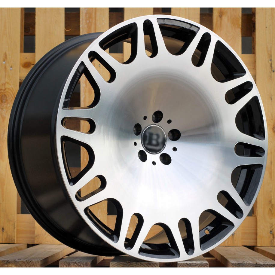 R22x10.5  5X112  ET  38  66.6  XE629  Black Polished (MB)  For MER  (K4+P1)  (HYBRID FORGED New BRABUS (Front+Rear))